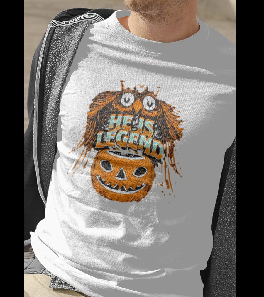 HE IS LEGEND Pumpkin Owl Halloween T-Shirt