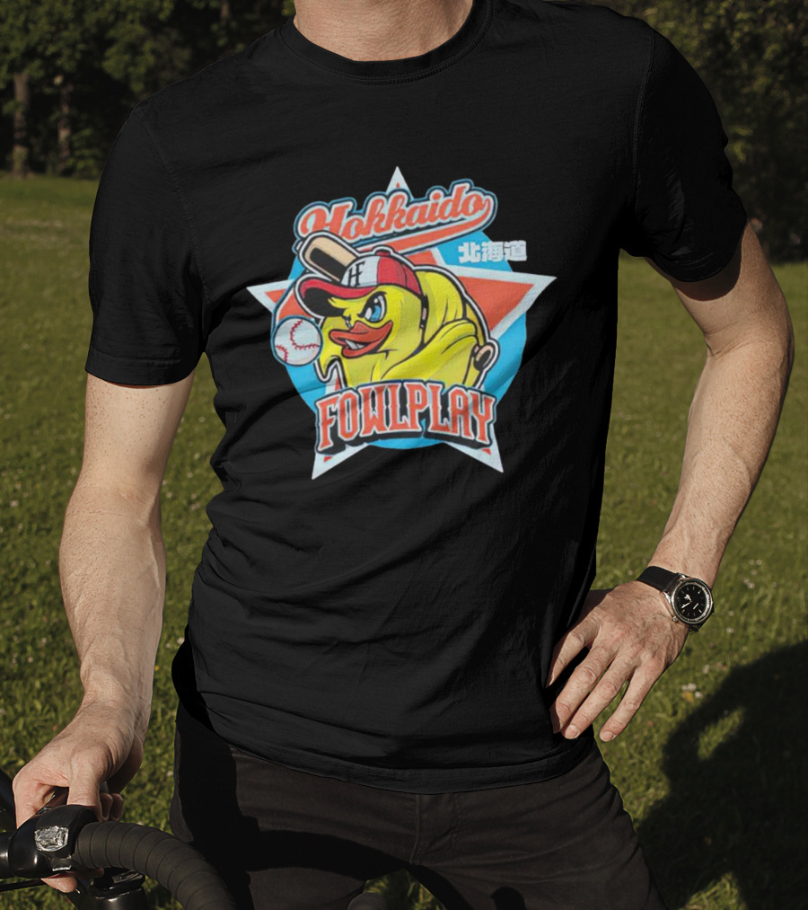 Hokkaido Fowlplay Baseball Duck With Star And Bat T-Shirt