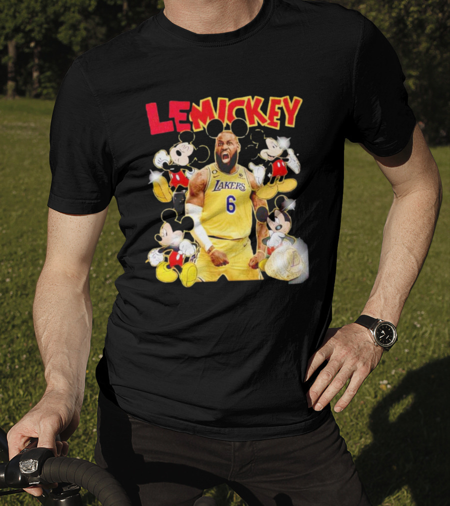 LeMickey LeBron James Lakers With Mickey Characters T-Shirt