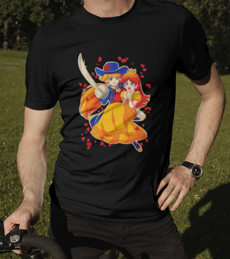 Princess To The Rescue With Heroic Duo And Heart Petals T-Shirt