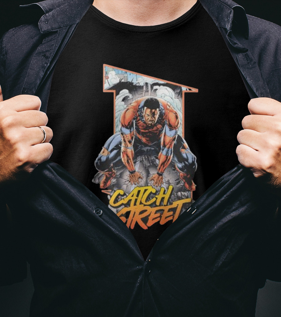 Catch Street Rippaverse Comics Dynamic Hero Action Pose T-Shirt