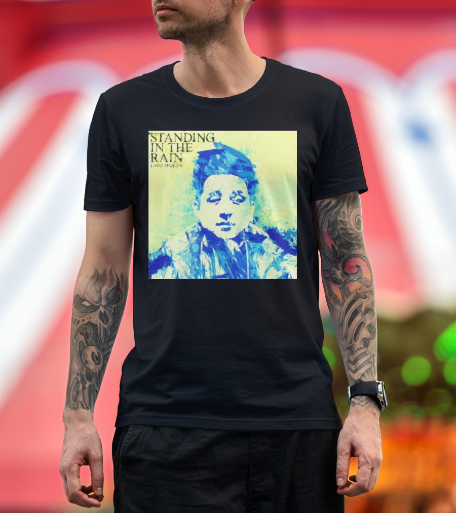 Standing In The Rain Lawz Spoken Blue T-Shirt