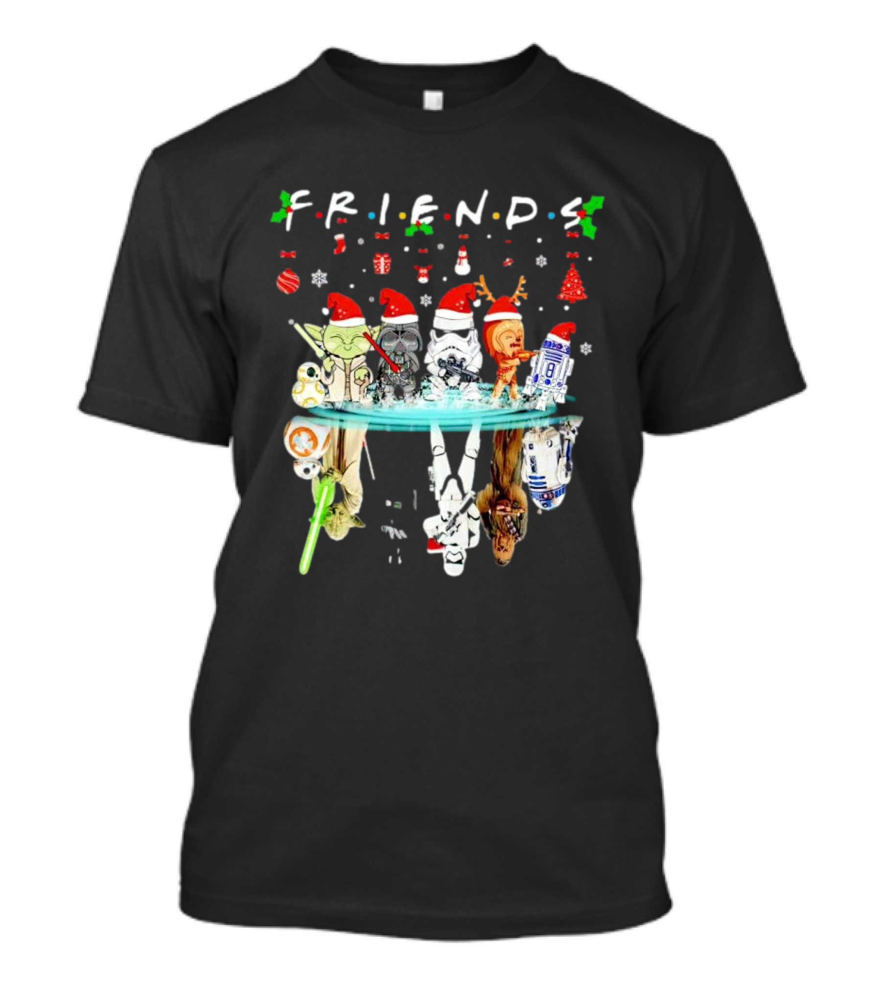 Friends Star War Character Christmas T-Shirt