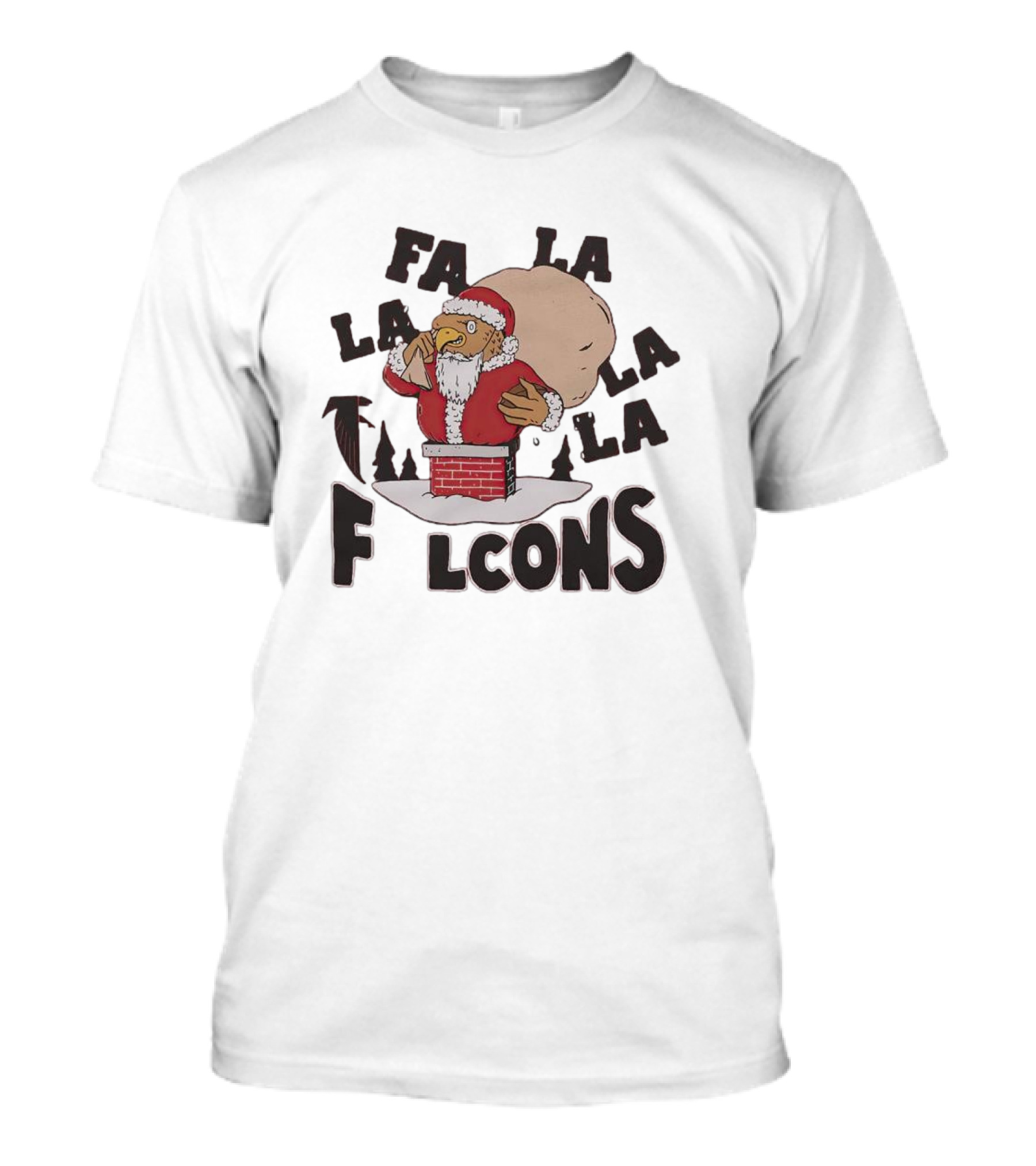 Atlanta Falcons Mascot Santa Fa La La Lcons T-Shirt