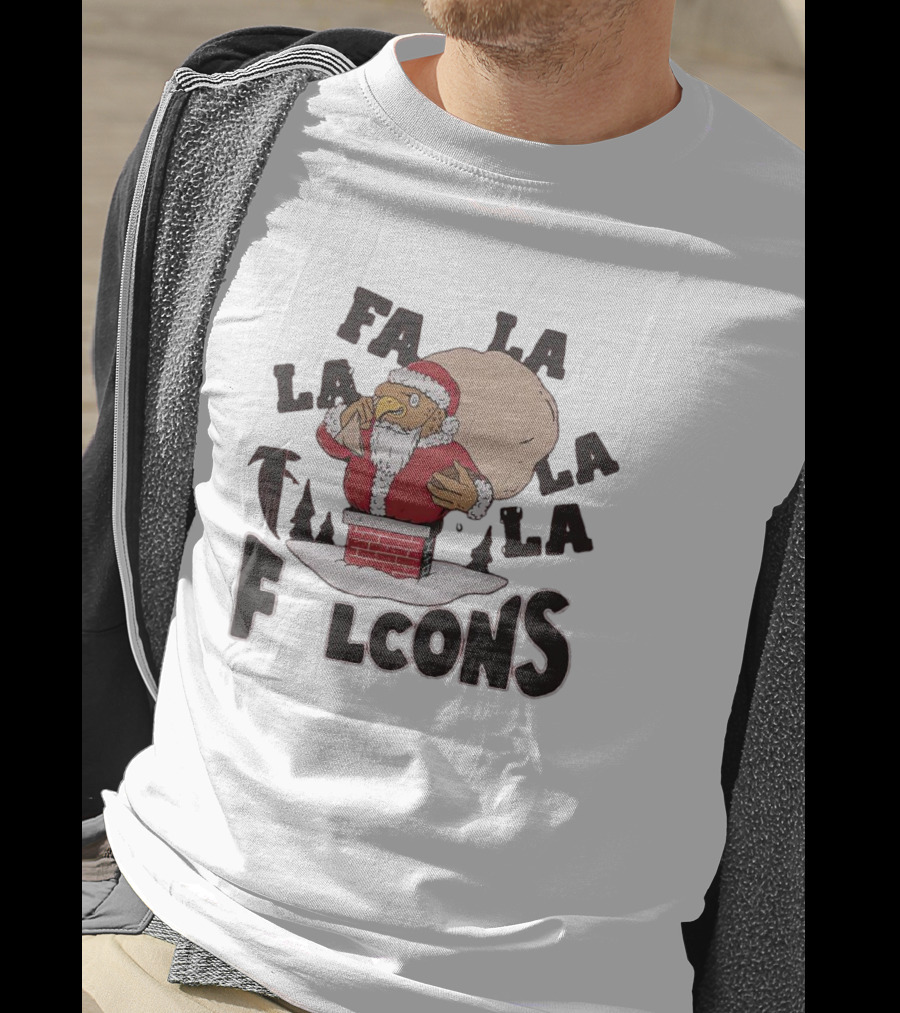 Atlanta Falcons Mascot Santa Fa La La Lcons T-Shirt
