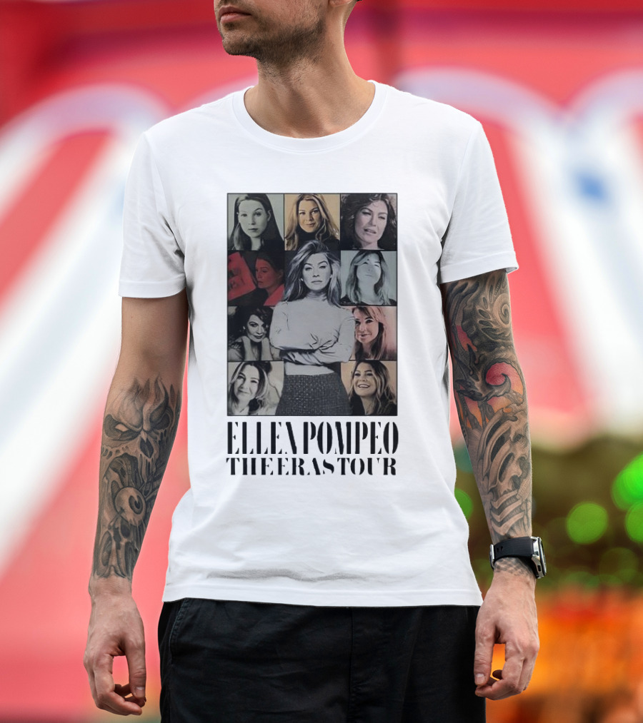 Ellen Pompeo The Eras Tour Meredith Grey Collage T-Shirt