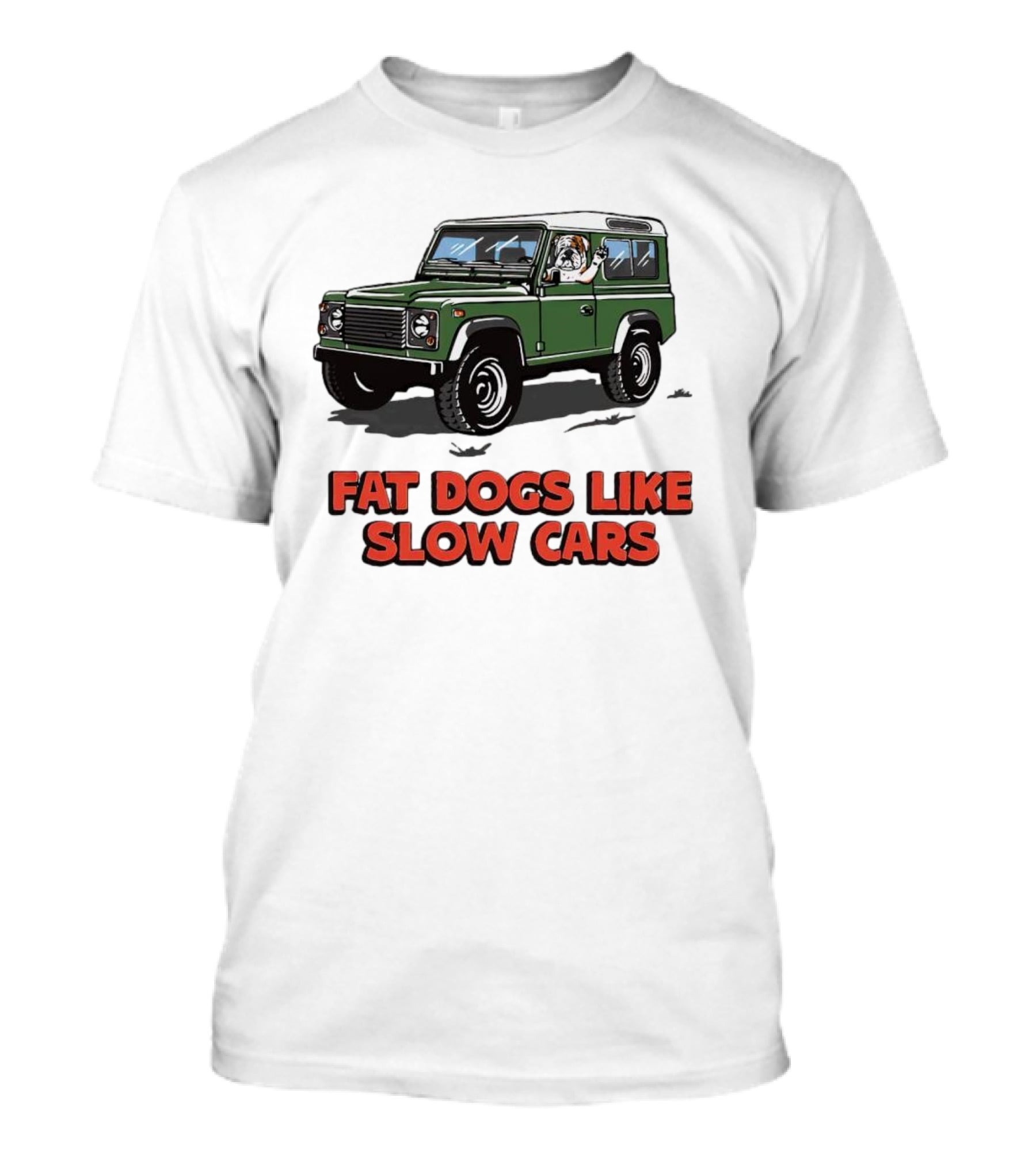 Fat Dogs Enjoy Slow Rides In Classic Off-Road Vehicles T-Shirt