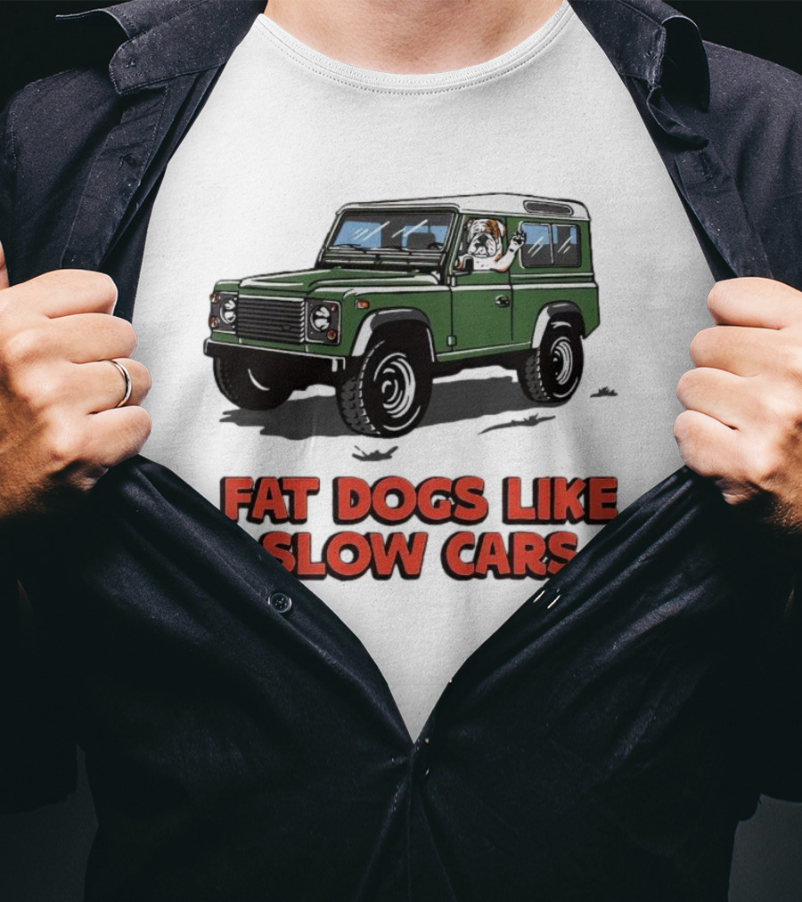 Fat Dogs Enjoy Slow Rides In Classic Off-Road Vehicles T-Shirt
