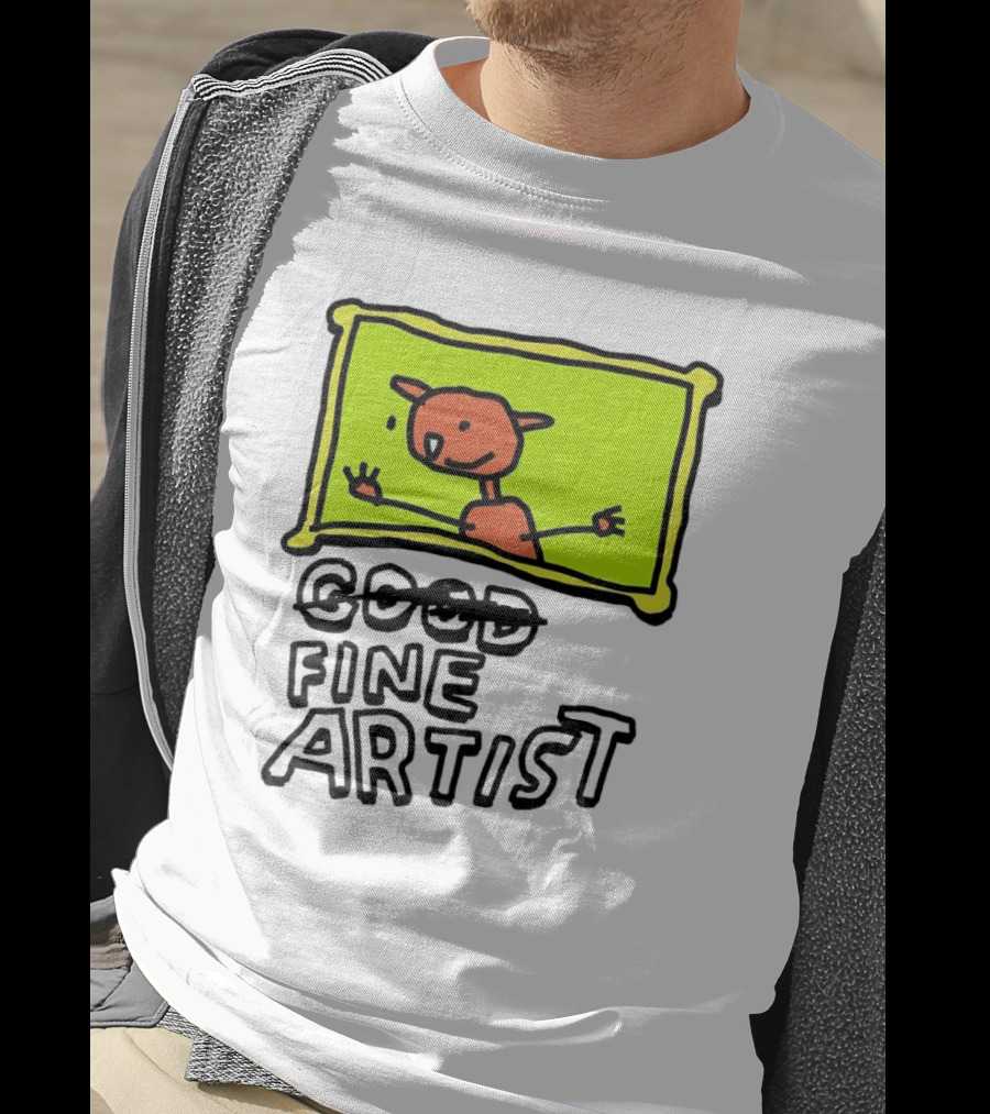 Good Fine Artist Drawing In Frame T-Shirt