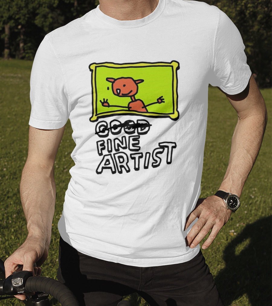 Good Fine Artist Drawing In Frame T-Shirt