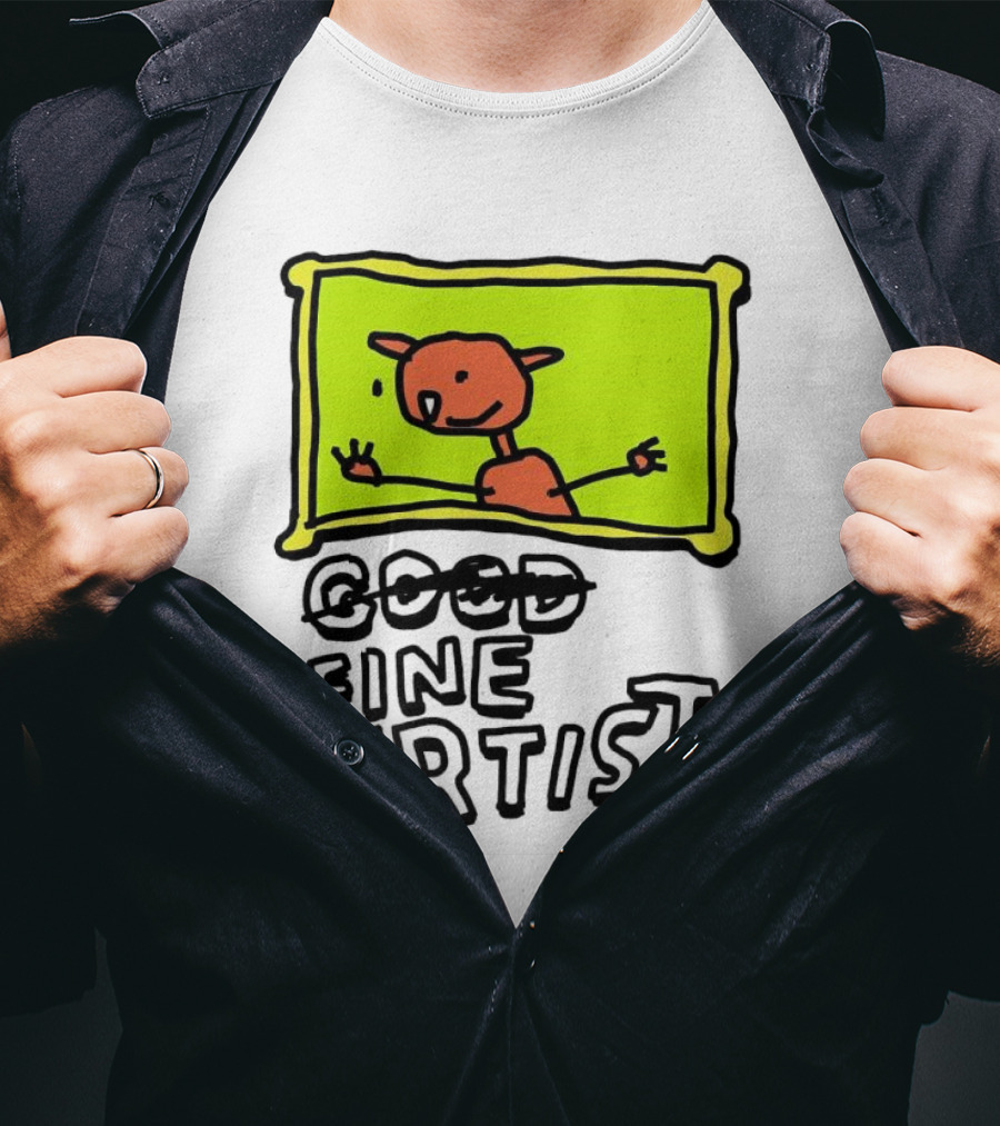 Good Fine Artist Drawing In Frame T-Shirt