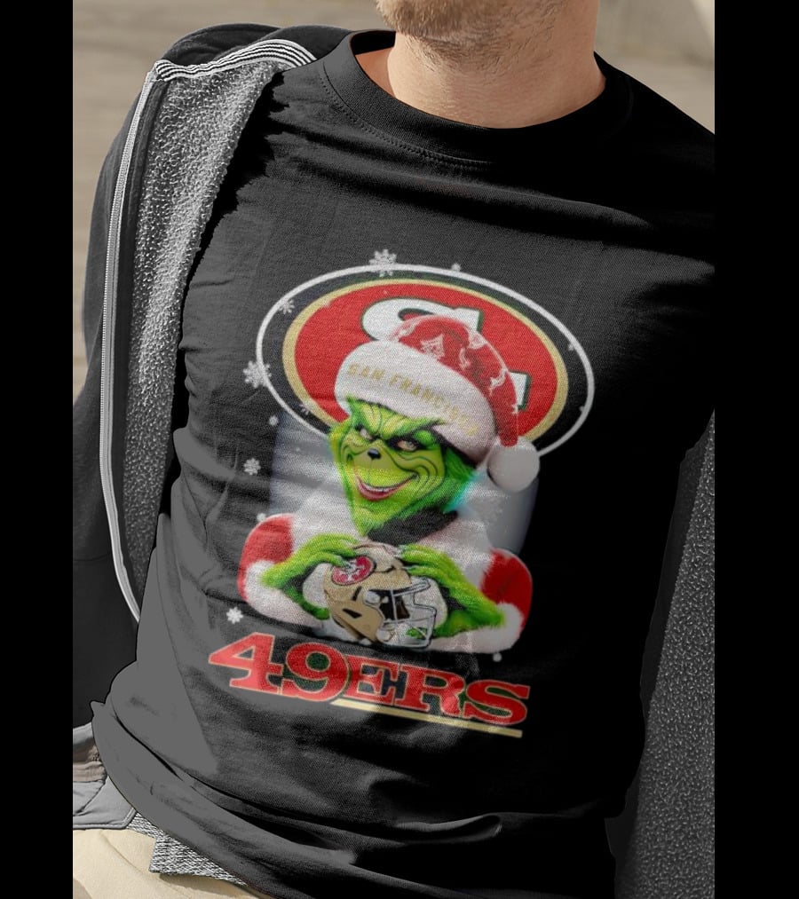 Grinch San Francisco 49ers Christmas Football T-Shirt