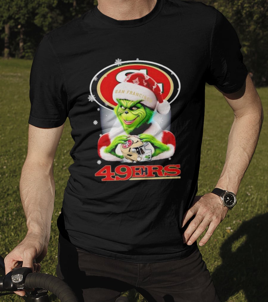 Grinch San Francisco 49ers Christmas Football T-Shirt