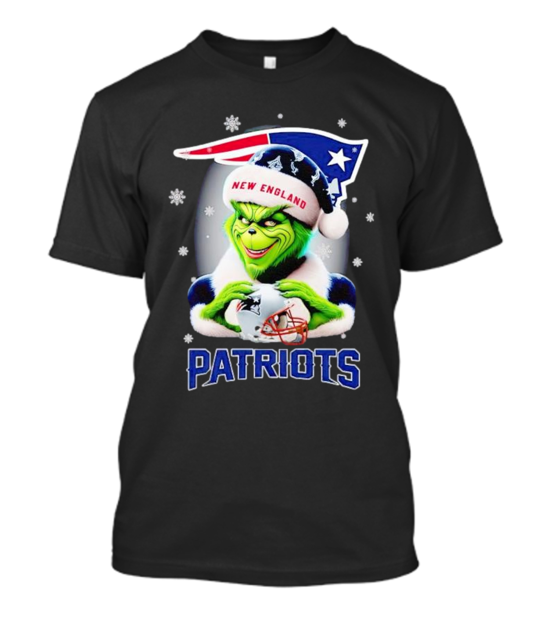 Grinch New England Patriots Christmas Fan T-Shirt