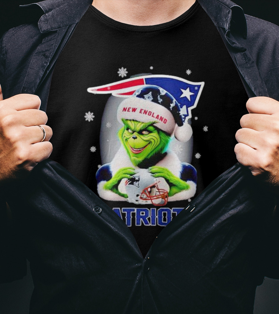 Grinch New England Patriots Christmas Fan T-Shirt