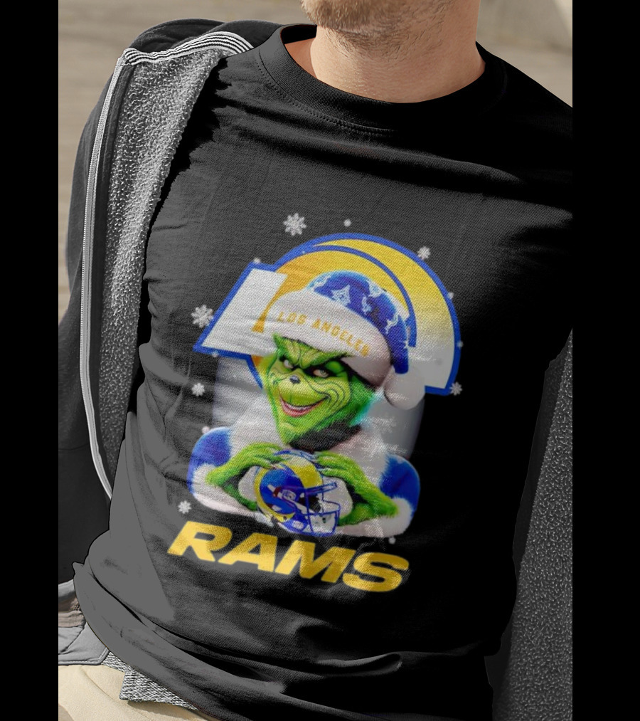 Grinch Los Angeles Rams Christmas T-Shirt