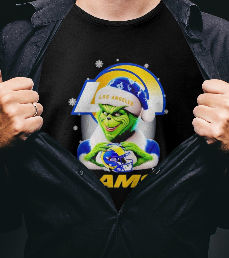 Grinch Los Angeles Rams Christmas T-Shirt
