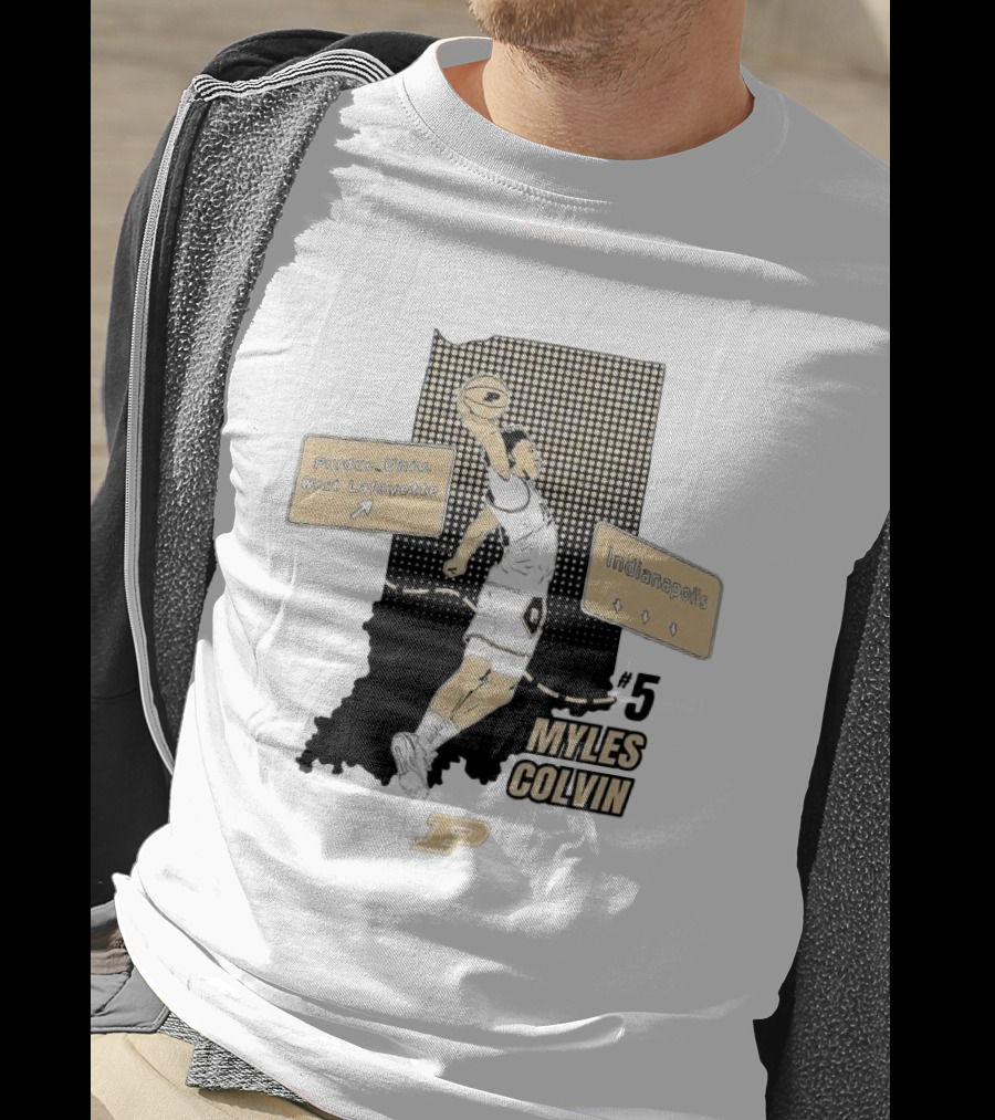 Purdue Myles Colvin Slam Dunk Indianapolis West Lafayette T-Shirt