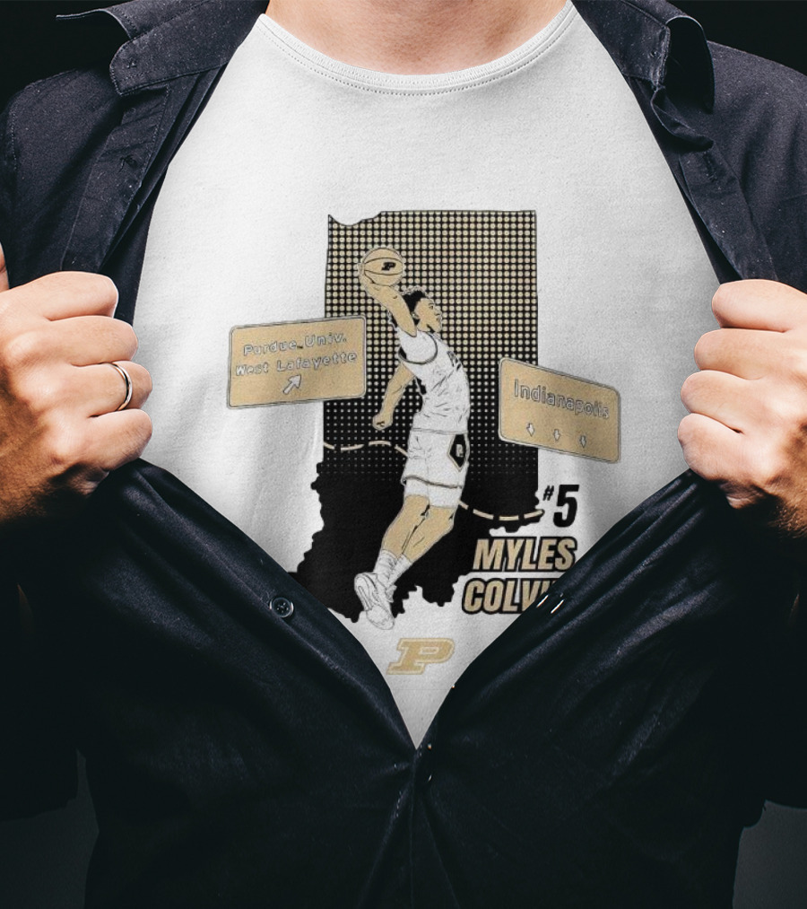Purdue Myles Colvin Slam Dunk Indianapolis West Lafayette T-Shirt