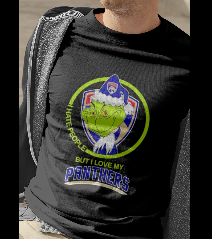 I Hate People But I Love My Florida Panthers Grinch T-Shirt