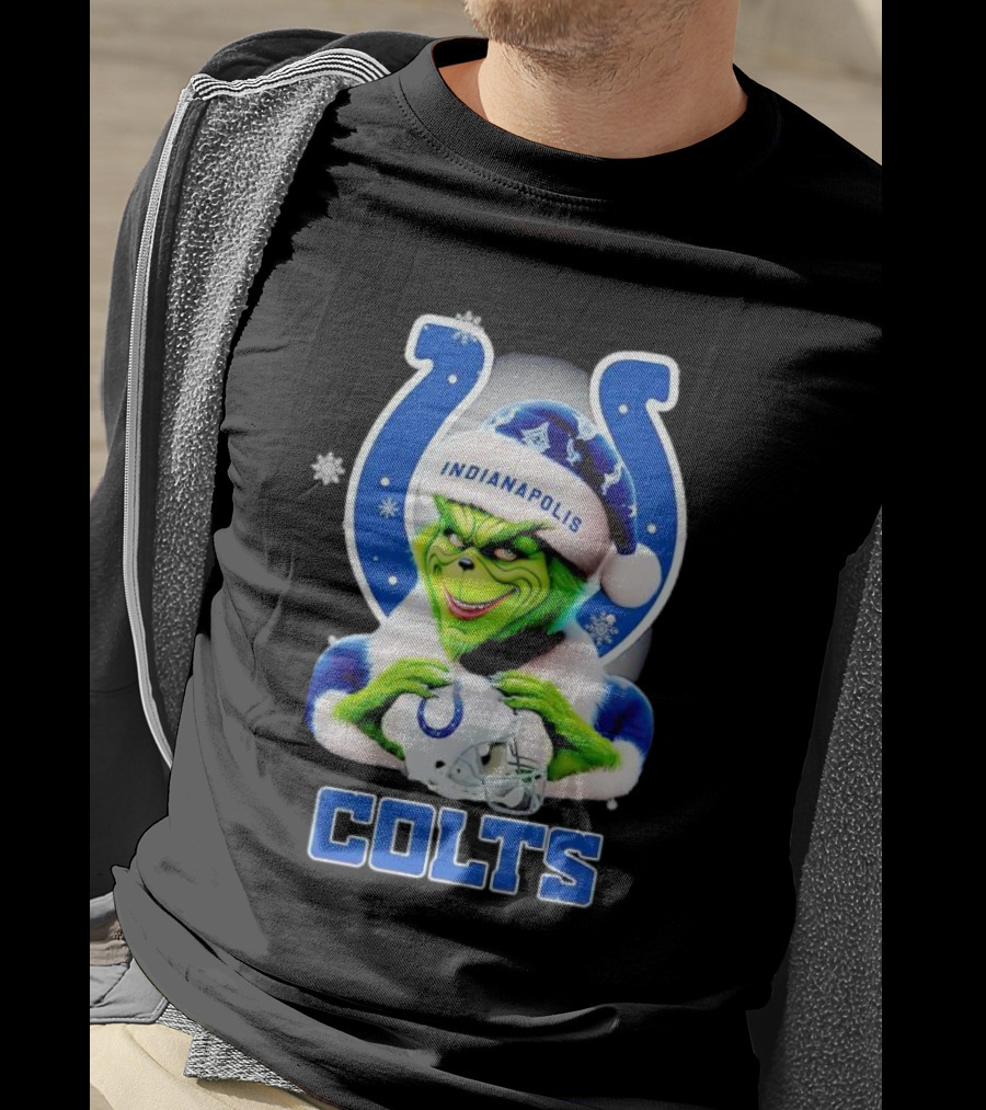 Grinch Indianapolis Colts Christmas Decor T-Shirt