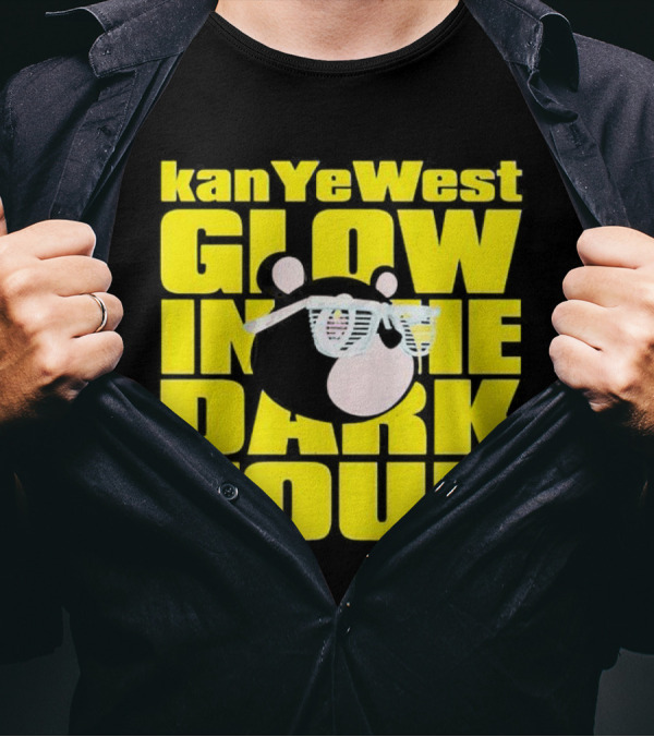 Kanye West Glow In The Dark Tour Bear With Shutter Shades T-Shirt