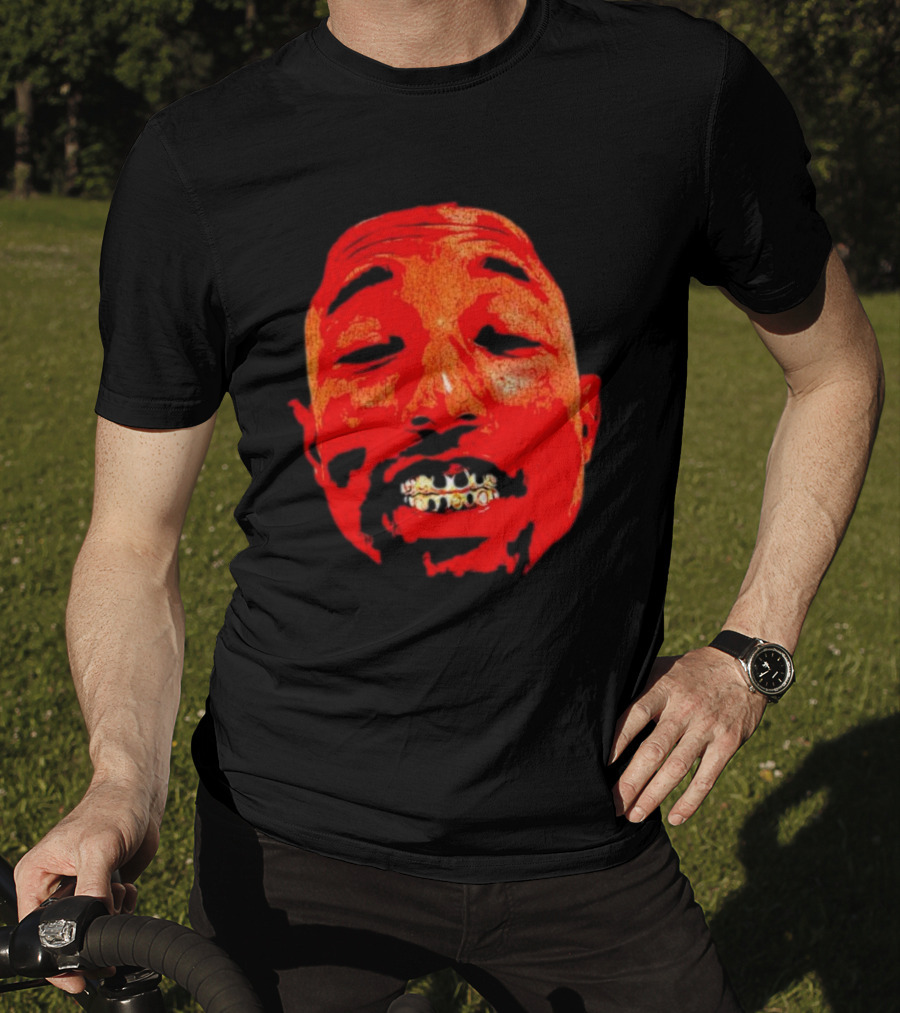 Pharrell Suicide Wrist Red Tee Face Grills T-Shirt