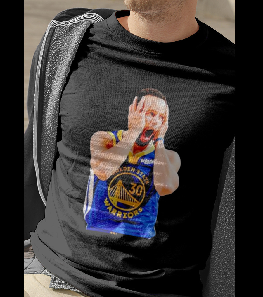 Golden State Warriors Stephen Curry 30 Reaction T-Shirt