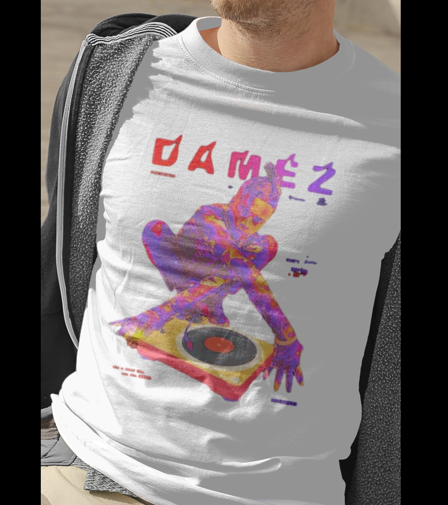 Damez Presents HIPHOP50 Vibrant Turntable Experience T-Shirt
