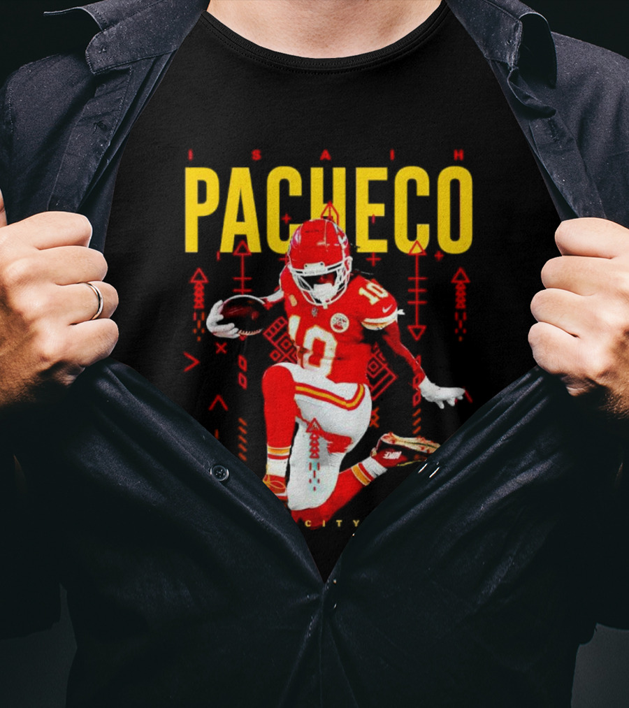 Isiah Pacheco Kansas City Chiefs Football Player Action T-Shirt