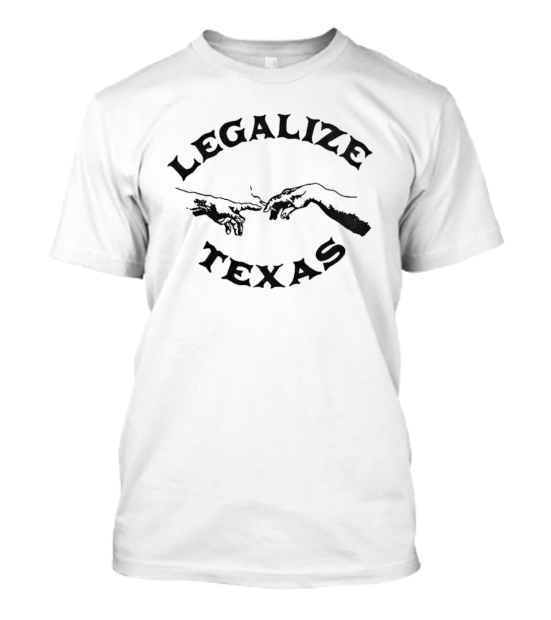 Legalize Texas Hands Touching Iconic T-Shirt