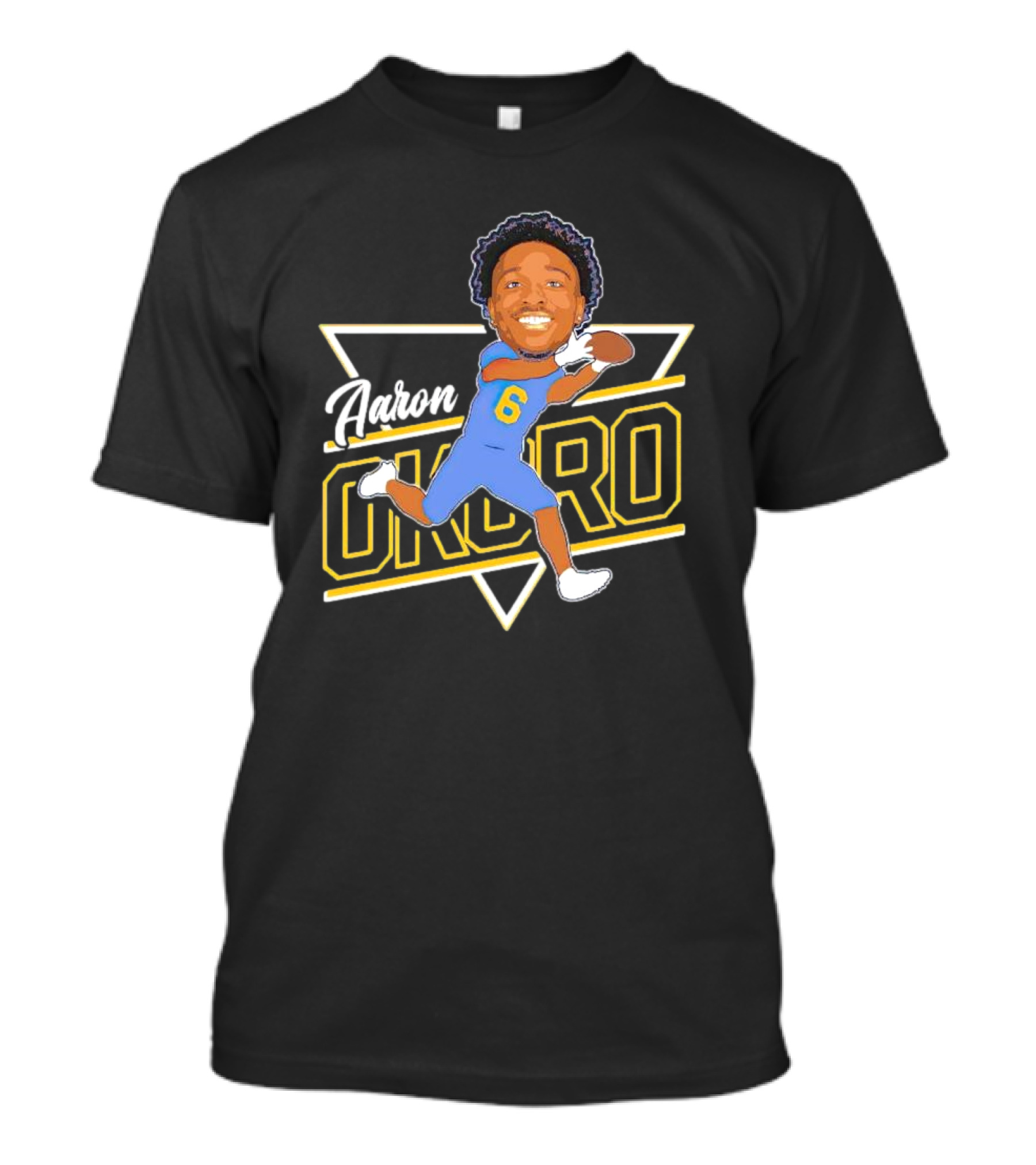 Aaron Okoro Football Caricature Signature 6 Jersey T-Shirt