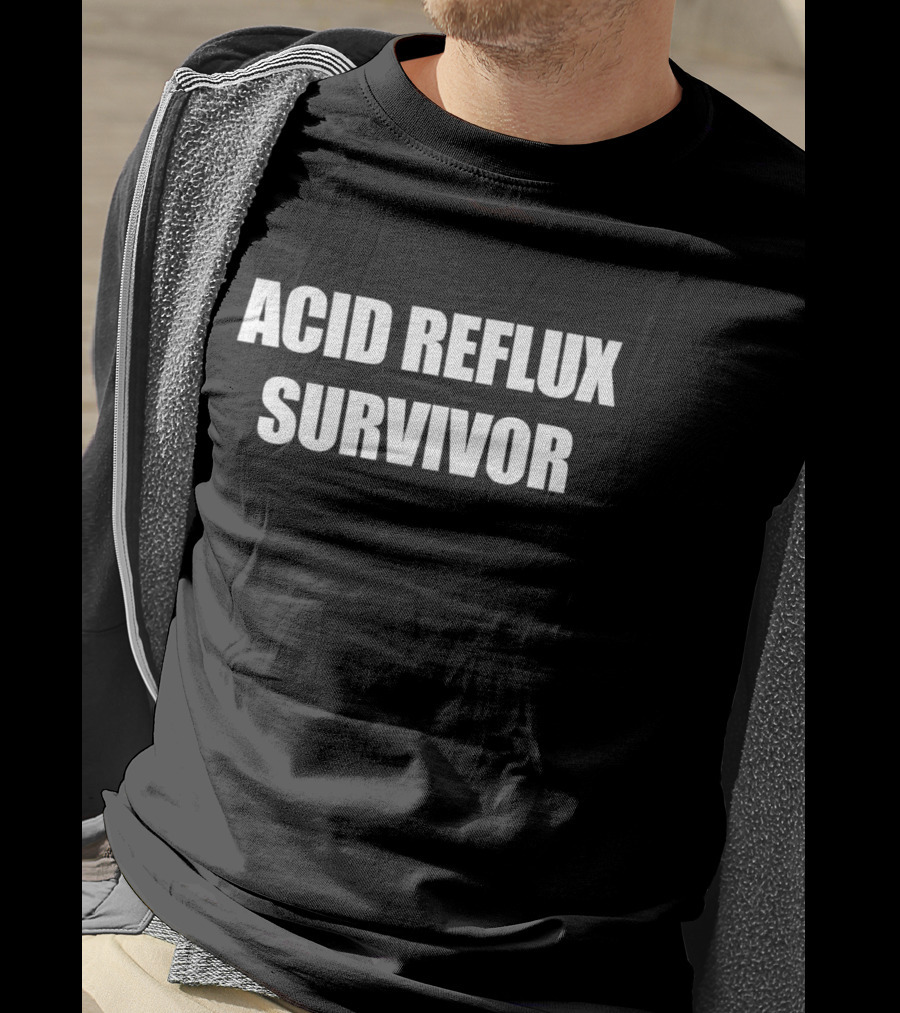 Acid Reflux Survivor Text T-Shirt