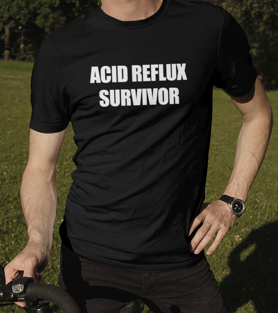 Acid Reflux Survivor Text T-Shirt