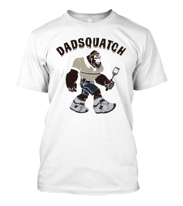 Dadsquatch Bigfoot Sasquatch Sporty Sneaker BBQ Spatula T-Shirt