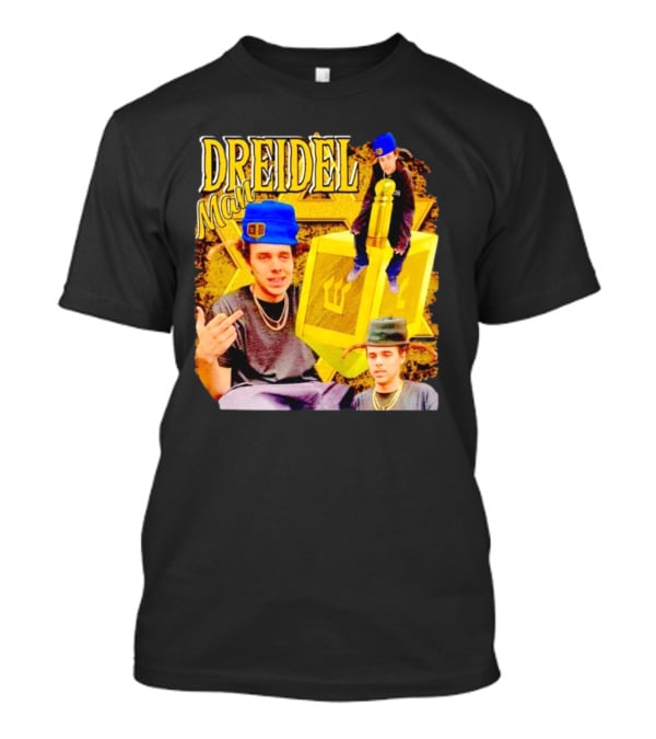 Dreidel Man Vintage Star Yellow Dreidel Hat T-Shirt