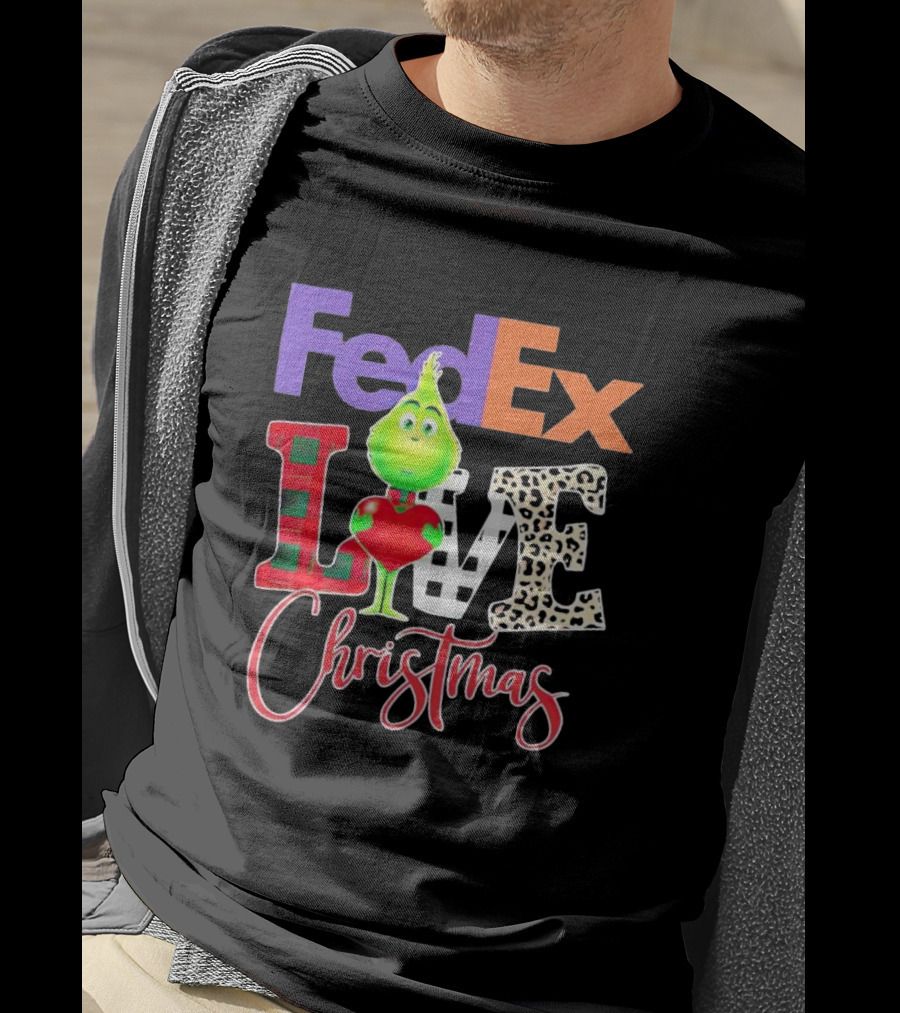 FedEx Grinch Love Christmas T-Shirt