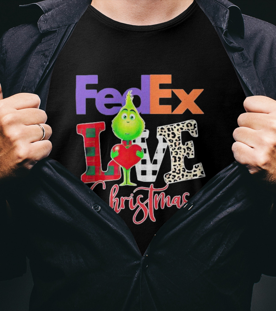 FedEx Grinch Love Christmas T-Shirt