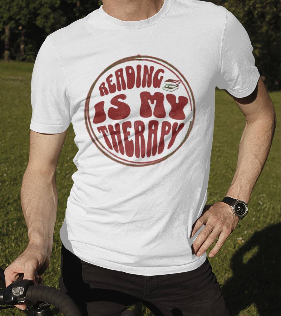 Reading Is My Therapy Retro Book Lover T-Shirt