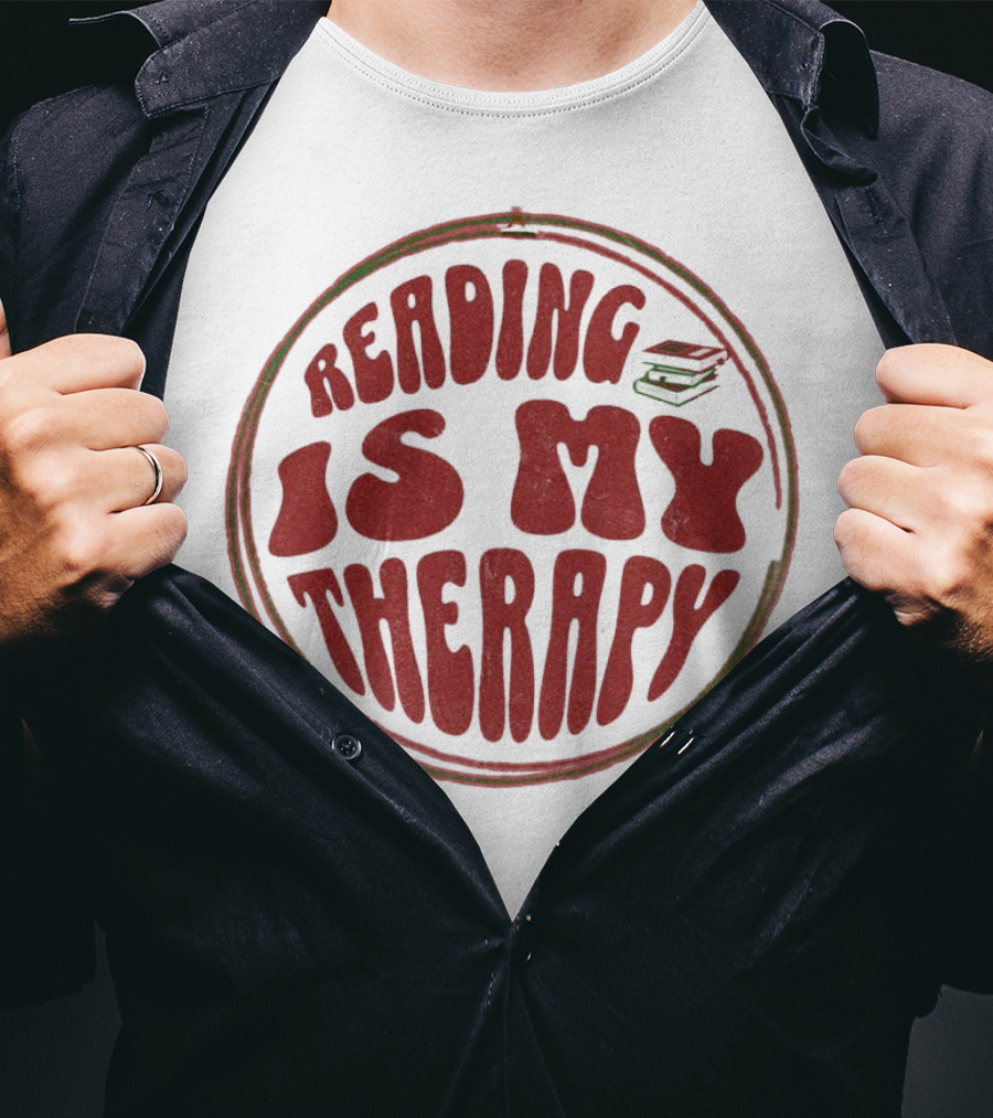 Reading Is My Therapy Retro Book Lover T-Shirt