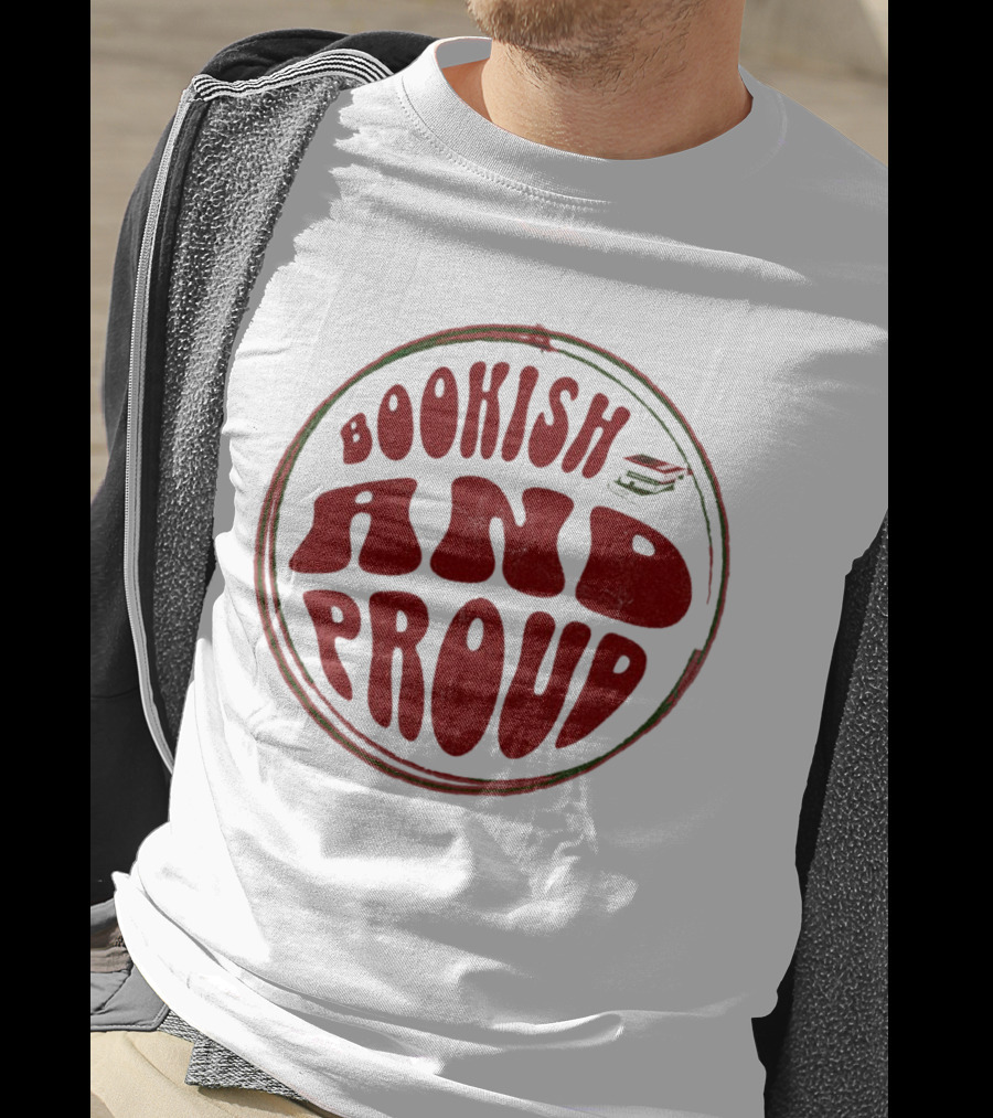 Bookish And Proud Retro Style Typography Circle T-Shirt