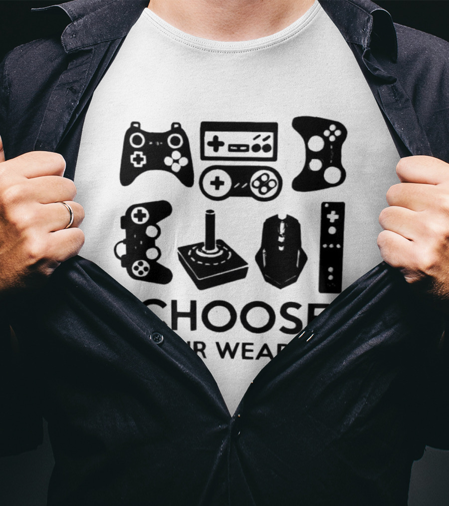 Choose Your Weapon Game Controllers Gamers T-Shirt