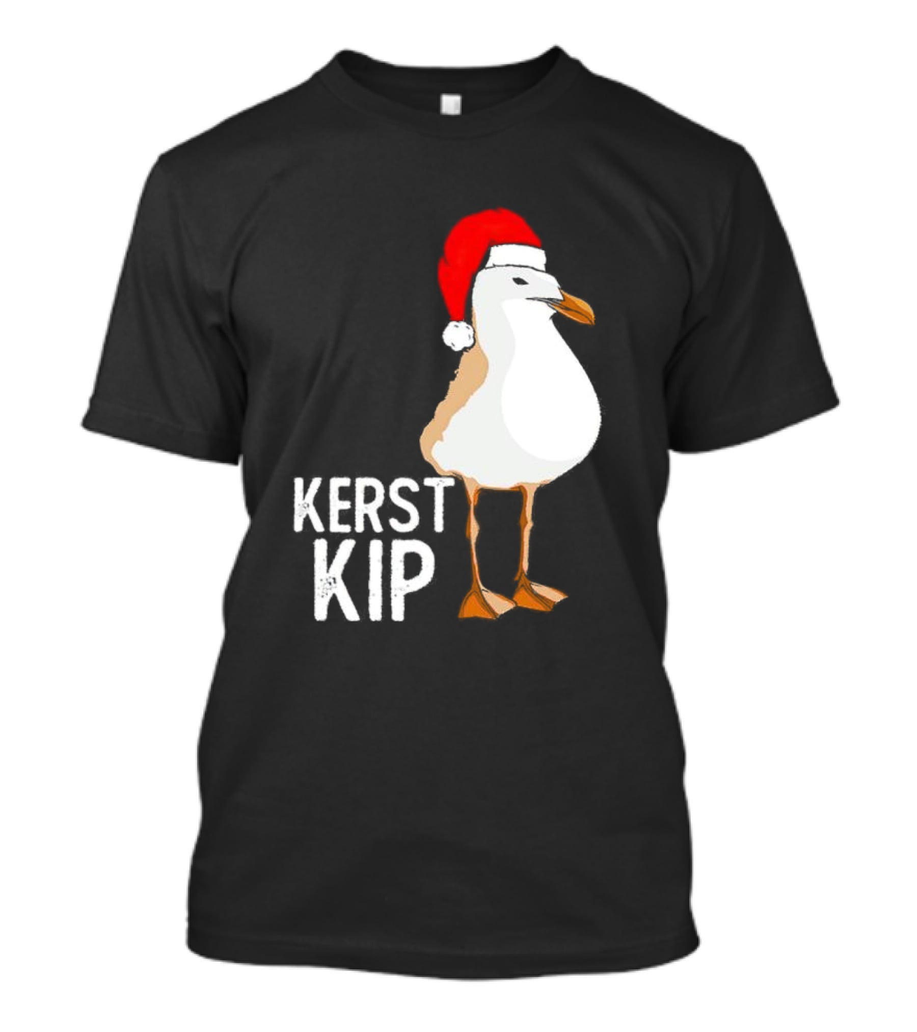 Kerst Kip Santa Hat Christmas Bird T-Shirt