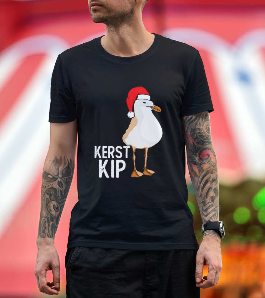 Kerst Kip Santa Hat Christmas Bird T-Shirt