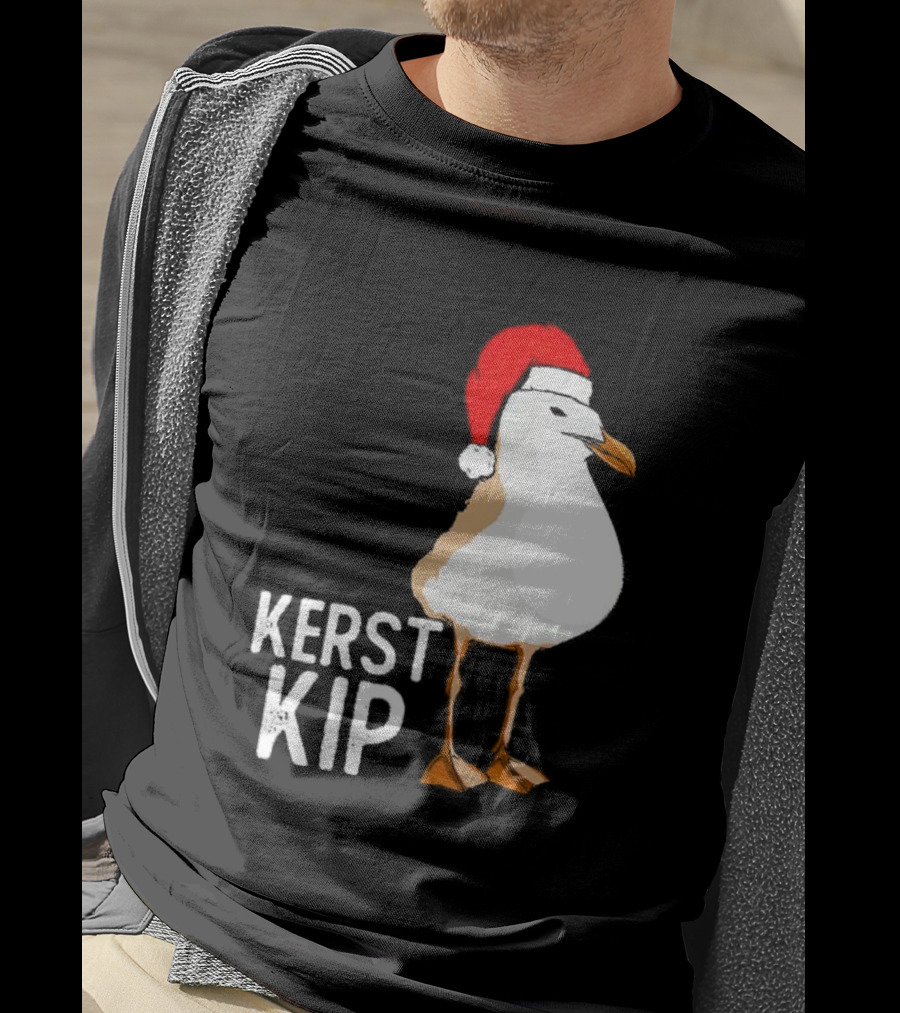 Kerst Kip Santa Hat Christmas Bird T-Shirt