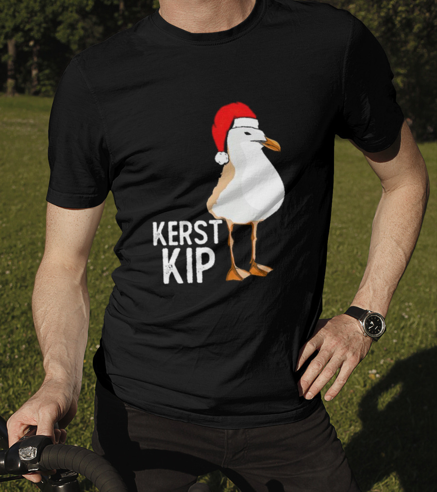 Kerst Kip Santa Hat Christmas Bird T-Shirt