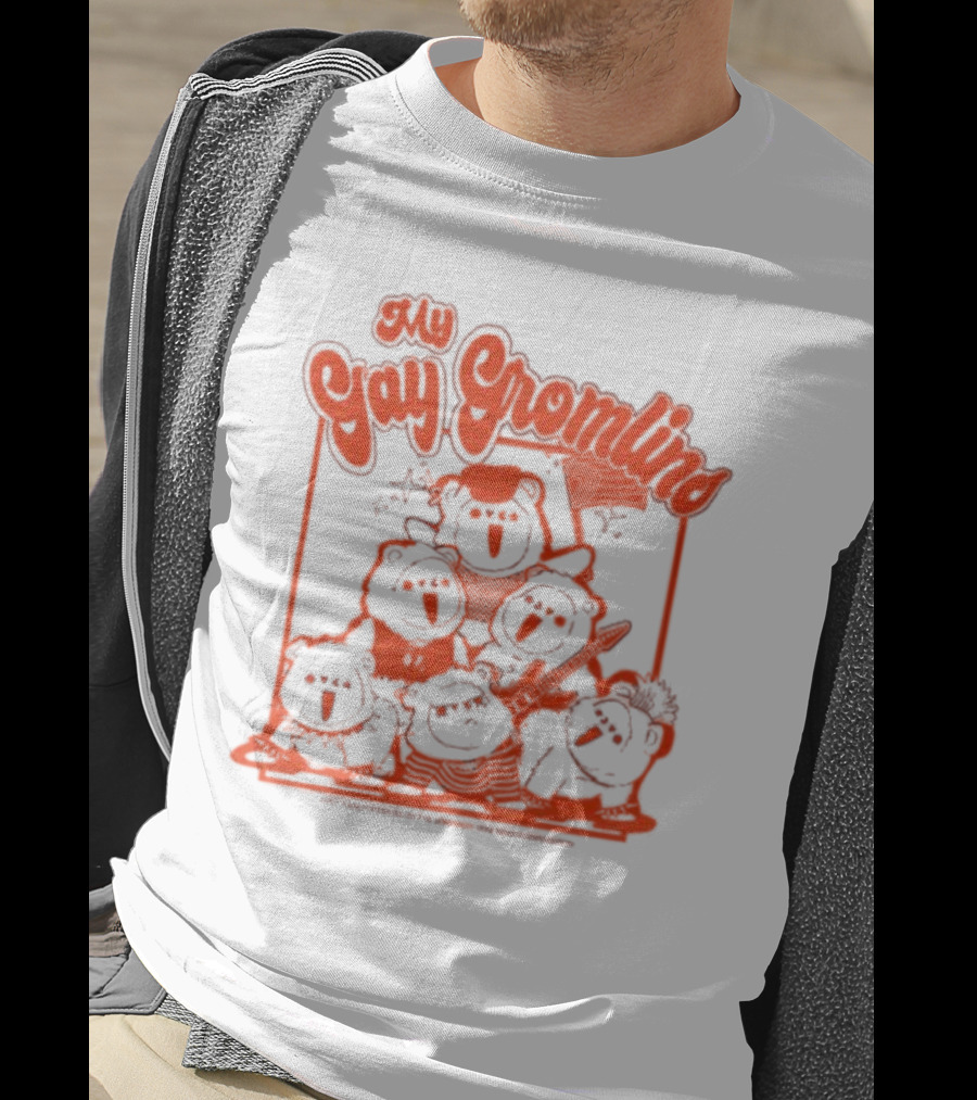 My Gay Gromlins Colorful Cartoon Creatures With Orange Outlines T-Shirt