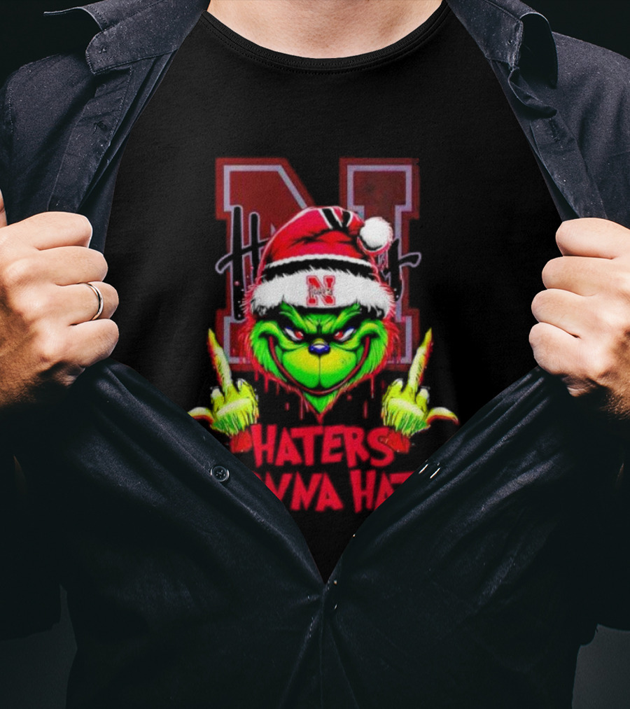 Nebraska Cornhuskers Grinch Haters Gonna Hate T-Shirt
