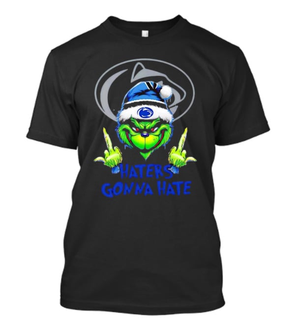 Nittany Lions Grinch Haters Gonna Hate Christmas T-Shirt