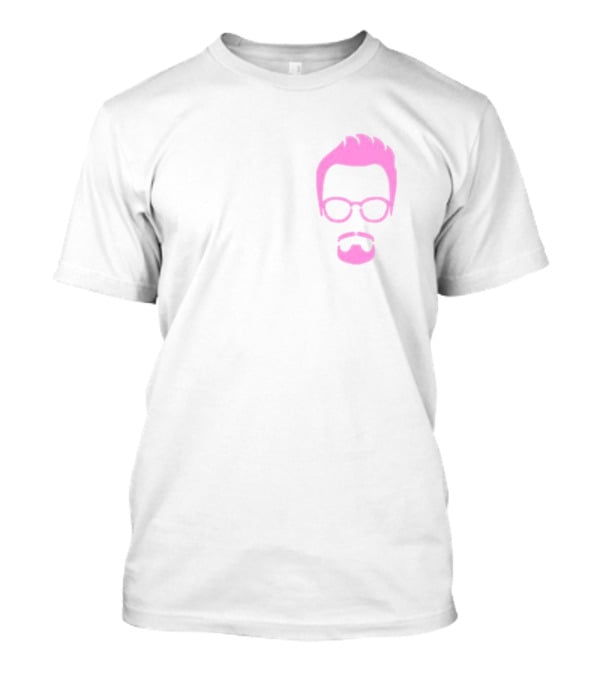 Goatee Pink Hair And Glasses T-Shirt